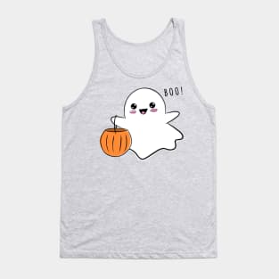 Cute Ghost Trick Or Treating Tank Top